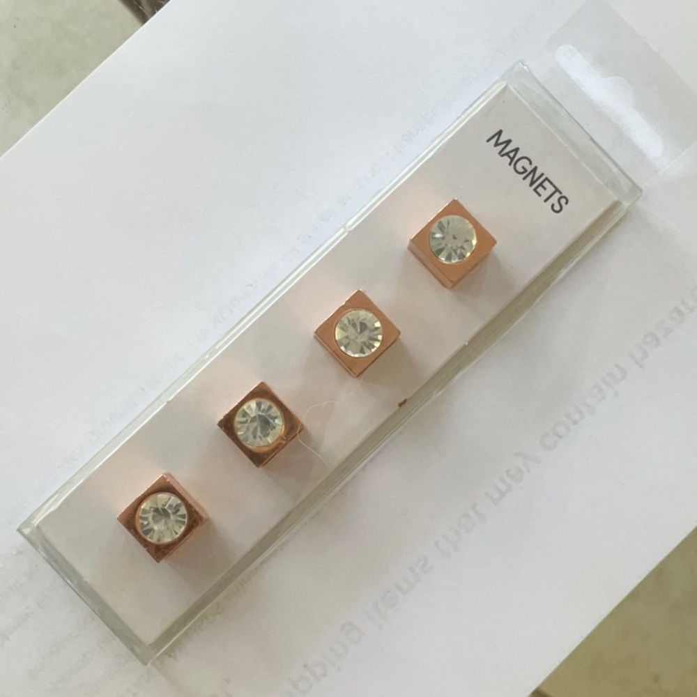 Chunky decorative magnets 4 pack sparkle gem NEW